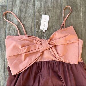 NWT Hutch Olani Bow Flounce Hem Maxi Dress by Anthropology